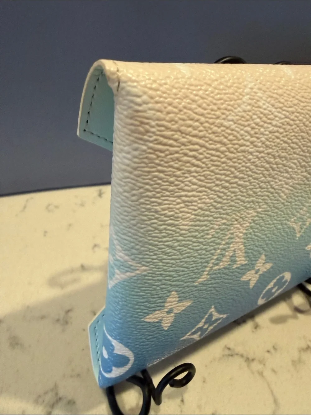 Louis Vuitton Blue and White Monogram Envelope Card Holder